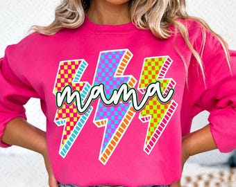 Mamá con rayo a cuadros (Png), Mamá con rayo de neón (Png), Mamá retro (Png), Camiseta de mamá (Png), Mamá neón (Png), Mamá rockera (Png), Grunge