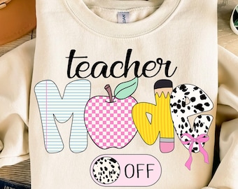 Leraar Modus uit, laatste schooldag Coquette roze Dalmatische strik Leraar, school png Preppy doodle meisjes Potlood met strik Elementair