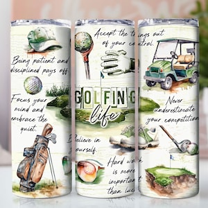 Golfing life 20oz Skinny Tumbler Sublimation Designs, golf PNG File Digital Download, golf tumbler png, golf tumbler wrap, Tumbler PNG