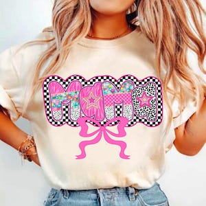 Preppy Mama Coquette png, Mama Png, Checkered Mama Png, Pink Mama Floral, Dalmatian Dots, Mimi & Mama png, Mothers Day Png, Retro Mama Png
