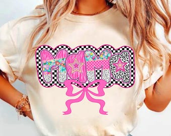 Preppy Mama Coquette png, Mama Png, Checkered Mama Png, Pink Mama Floral, Dalmatian Dots, Mimi & Mama png, Mothers Day Png, Retro Mama Png