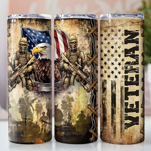 Memorial Day Sublimation Designs, Veteran Tumbler Wrap, Veteran Tumbler Png, 20oz Skinny Tumbler Sublimation Design, Army Tumbler Wrap