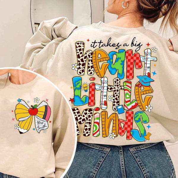 Adretter Lehrer Kokette Bleistift Bogen Glitter Doodle Png, benutzerdefinierter Lehrername, Es braucht ein großes Herz Png, kariert, Teach Love Inspire Leopard