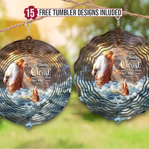 Wind Spinner Png, Wind Spinner Sublimation Design, Jesus Bible Verse Wind Spinner For Outdoor Design, Wind Spinner Template, Christian Png