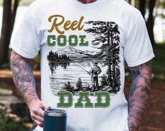 Papa pêcheur, moulinet papa cool, png pour papa, conception drôle de papa, chemise père, papa png, cadeau fête des pères, conception png de pêche