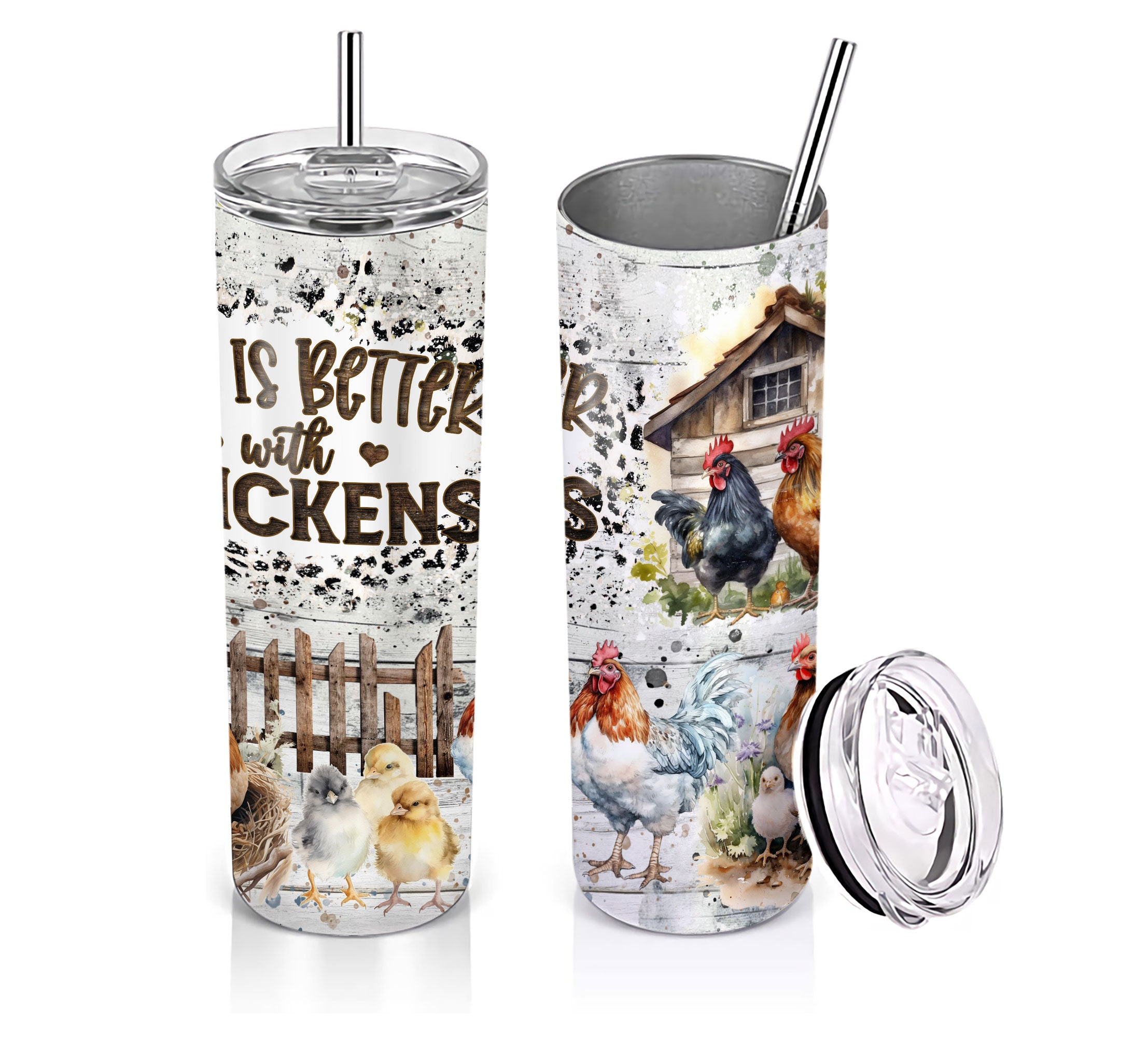 Funny Chicken Tumbler Wrap PNG 20 Oz Skinny Tumbler Sublimation Design ...