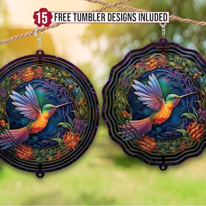 Sunflower Wind Spinner Watercolor Sublimation Design Template, Wind Spinner PNG, 10 inch Round Sublimation, Round Hanging Spinners png