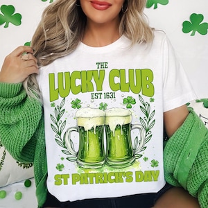 The Lucky Club PNG, St Patrick&#39;s Day Sublimation, Green Beer PNG, Irish Pub Sublimation Design, St Patrick&#39;s Day Lucky, Vintage Irish Party