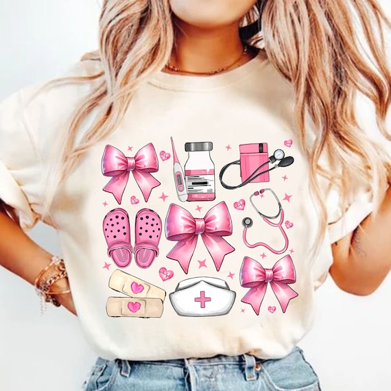 Nurse Coquette Bow Png Sublimation Design Download, Nurse Life Png, Nursing Png, Nurse Love Png, Sublimate Designs Download