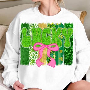 Glitter Lucky Png, Lucky St Patricks Day Png, St Patricks day Png, St Patricks Coquette Png, Irish, St Pattys day Png, Lucky Shamrock Png