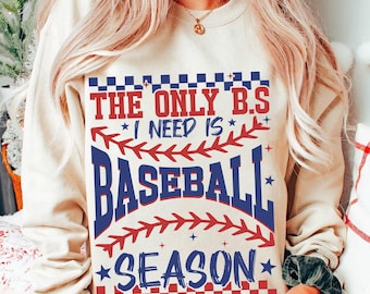 Funny Baseball Png, Only BS I Need is Baseball Season, Game Day PNG, Checkered Baseball Png, Retro Baseball Mama Png, Baseball Mom Png