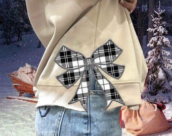 Side Bow Embroidery Design. Four Sizes! Suitable for Sweatshirt or T shirt hem. Machine Embroidery Design. Bow Embroidery Design