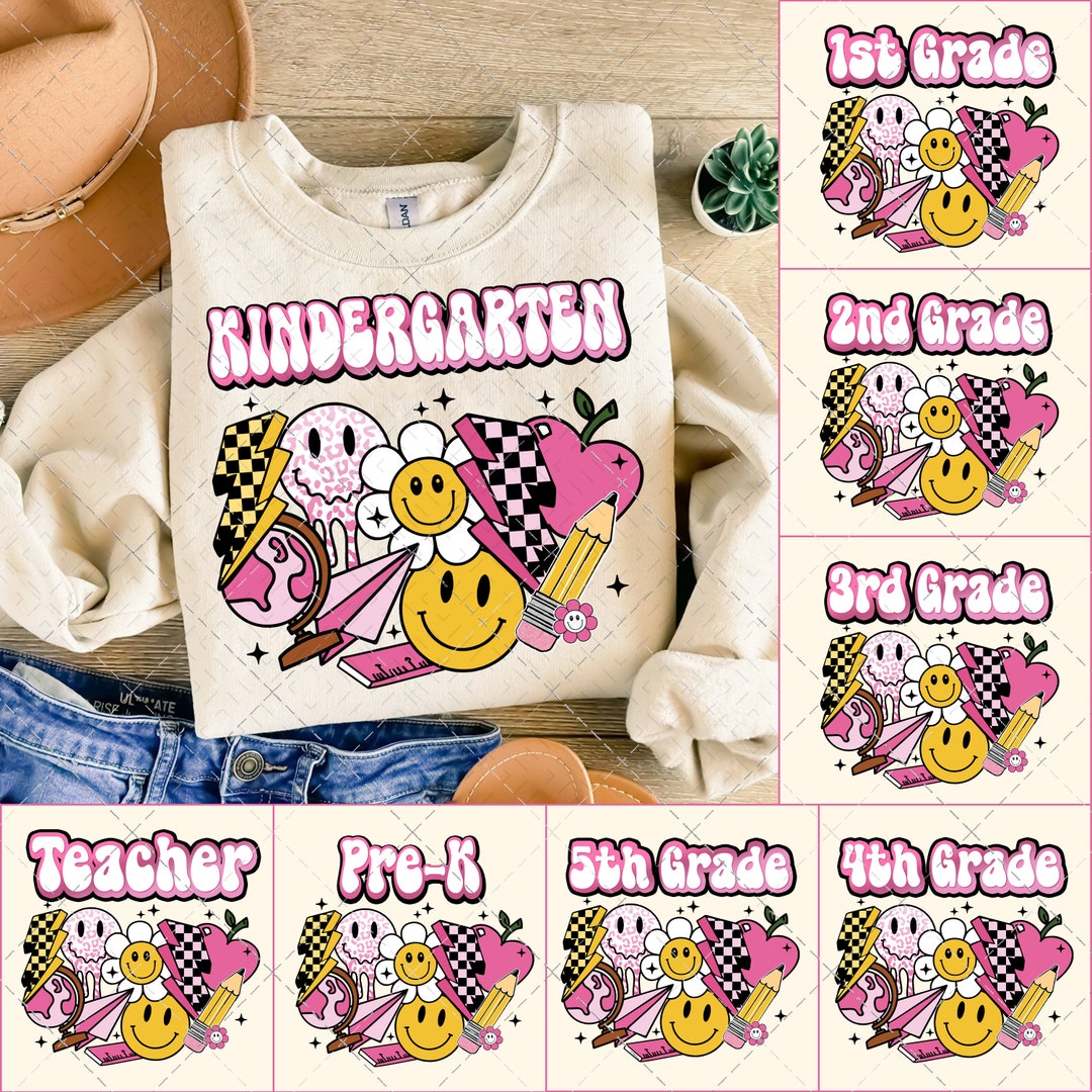 Back to School PNG Bundle, Retro Back to School Png, School Grade Png ...