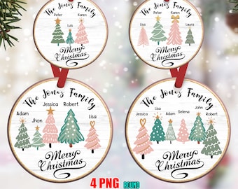Family Christmas Ornament PNG, Christmas Tree Ornament PNG, Family Name Ornament Download, Christmas Png, Christmas Tree Decor Png