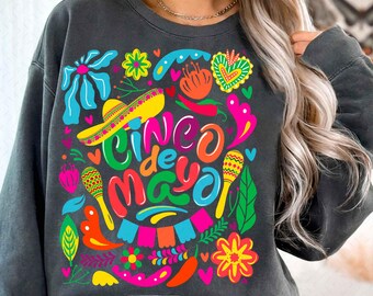 Boho Floral Cinco De Mayo Png, Cinco De Mayo Png, Mexican Png Tequila Png Margarita Sublimation Design Fiesta Png Cinco De Mayo Shirt Design
