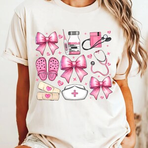 Sjuksköterska kokett rosett png sublimeringsdesign nedladdning, sjuksköterska liv png, omvårdnad png, sjuksköterska kärlek png, sublimerade designer nedladdning bild 4