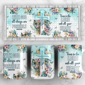 Bible Verse 11 & 15 Oz Mug Wrap - Bible Verse Coffee Mug Sublimation Templates - Religious 11 15 Oz Mug Wrap - Mug PNG - Instant Download