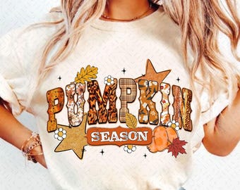 Pumpkin Season PNG, Retro Halloween PNG, Preppy Pumpkin Bow Png, Halloween Shirt Png, Trendy Fall Pumpkins, Spooky Season Png