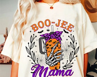 Halloween Boo Jee Mama png, bougie png, Spooky Mama png, Halloween-schedelskelet, Halloween-coquette-strik png, Halloween-moeder png-ontwerpen