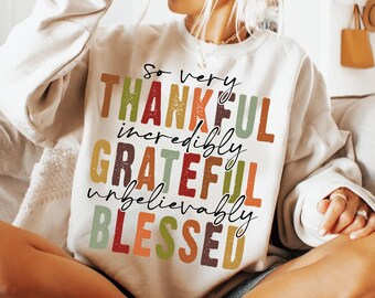 Grateful Thankful Blessed Png, Autumn Png, Thankful Png, Thanksgiving Shirt Png, Christian Shirt Women, Thankful Mama Png, Autumn Png