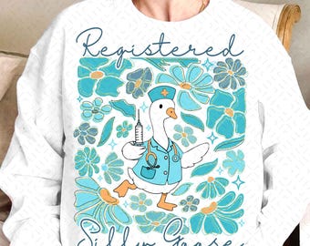 Silly Goose Nurse Png, Nursing Student Png, Nursing School, Nurse Png, For Work RN Png, Nurse Life Png, CNA Png