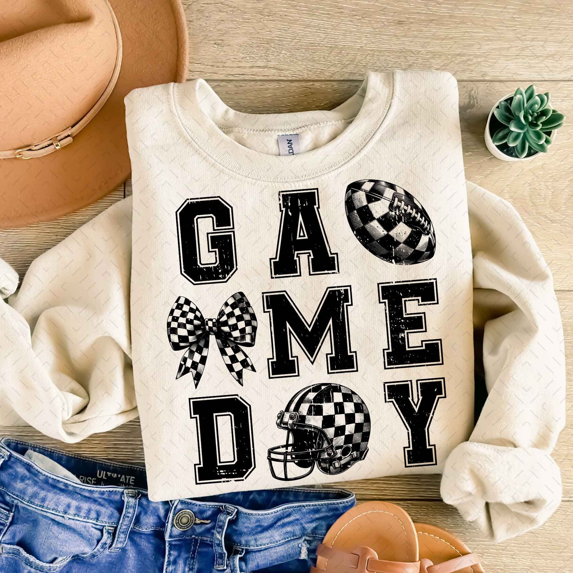 Checkered Football Png, Football Bow Png, Football Mom Png, Football ...