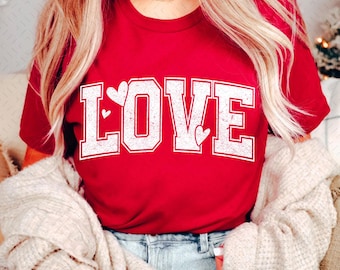 Love png, Love png designs, Love SVG, Varsity Love SVG - valentine png svg - Retro Valentine Shirt Design, svg love, Cut File, Wife love png