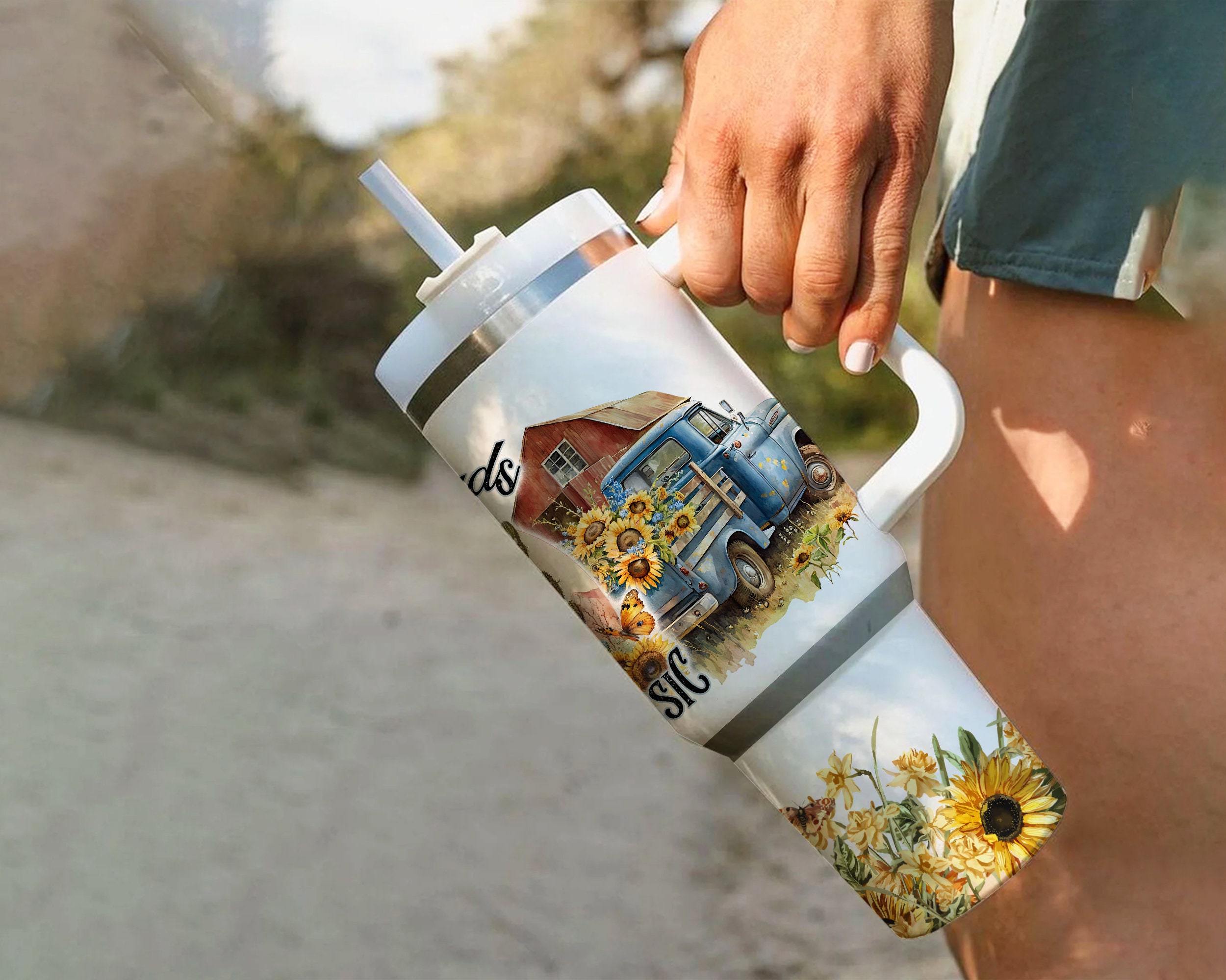 40oz Tumbler Wrap Sublimation Png, Cowgirl Country Music 40 Oz Tumbler ...