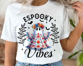 Espooky Vibes PNG, Mexican Ghost, Espooky Season, Spooky Conchas PNG, Mexican Conchas Ghost, Halloween Conchas Bundle PNG, Mexican Halloween