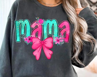 Floral Mama Coquette Bow png, Mama Flower png, Retro Mama Flower png, Mama Floral Png, mama groovy png, Preppy Mama Png, Mors dag png