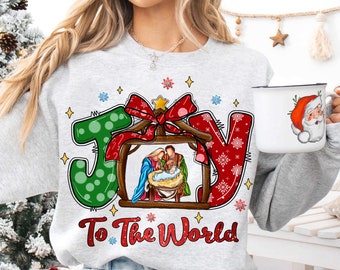 Christian Christmas Png, Joy To The World Png, Coquette Jesus Christmas Png, Baby Jesus Png, Bible Verse Png, Nativity Png, Oh Holy Night