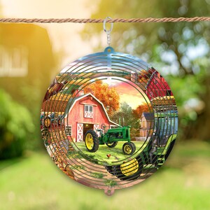 Wind Spinner Png, Tractor Wind Spinner Sublimation Design, Wind Spinner For Outdoor Design, Wind Spinner Template, Farmer, Barn