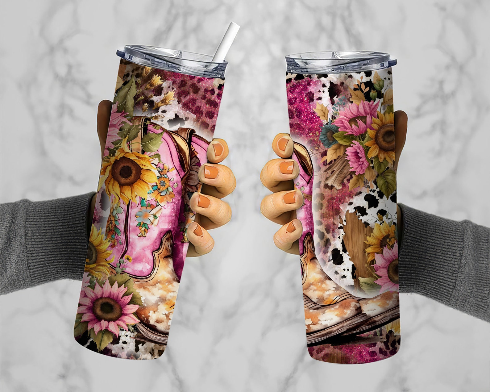 Country Girl 20 Oz Skinny Tumbler Sublimation Design Digital Download ...