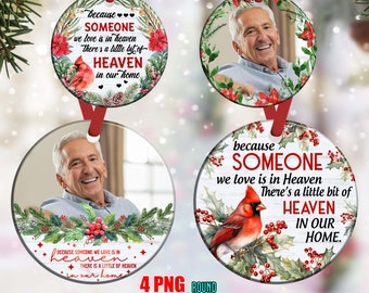 Personalized Remembrance Ornament, In Loving Memory Ornament PNG, Christmas In Heave Ornament Png, Memorial Christmas Ornament PNG