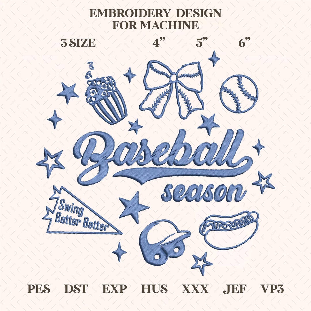 Spring Baseball Designs Baseball Season Embroidery Design, Baseball Sports Machine Embroidery ...