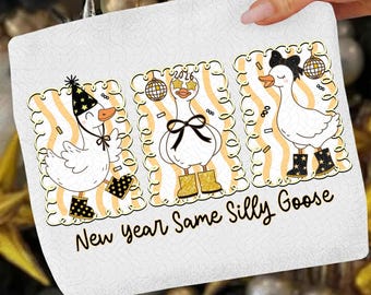 Neujahr Dumme Gans PNG, NYE Partykleidung, Gänsesublimation, Festliche Clipart Kunst, Kokettenganskunst, 2026 NYE Png, humorvoller Hemddruck