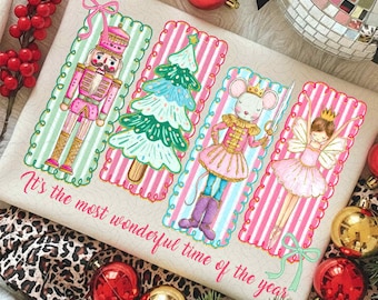 Preppy Christmas PNG: Nutcracker Ballet Christmas Png, It’s The Most Wonderful Time Of The Year (Digital Download)