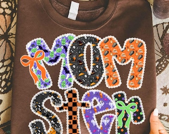 Momster Halloween PNG, Preppy Halloween Png, Funny Halloween Mama Png, Spooky Mama Funny Mom Halloween Shirt Png, Halloween Spooky vibes Png
