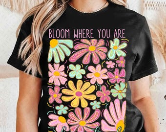 Floral Mental Health Png, Bloom Where You Are Planted, Emotional Support Art, Mental Health Matter Png, Girly Design Png, Self Care Design