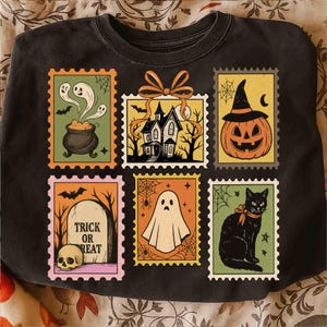 Retro Halloween Cat Ghost Png, Girly Halloween Png, Fall Png, Halloween Png, Spooky Season Png, Pumpkin Halloween, Spooky Mama png