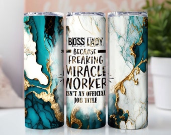 20 oz boss lady Skinny Tumbler Sublimation Skinny Tumbler Designs, Sublimation Templates, 20oz Tumbler PNG, Tumbler PNG Digital Download