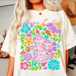 Happy Easter Png, Boho Floral Easter Png, Retro Easter Png, Easter Bunny Boho Png, Easter Boho Floral Bunny Png, Easter Egg Png, Spring Png