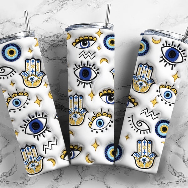 Evil Eye 20Oz Skinny Tumbler Sublimation Designs For Straight/Tapered Tumbler Png File Digital Download tumbler Wrap Digital,funny tumbler