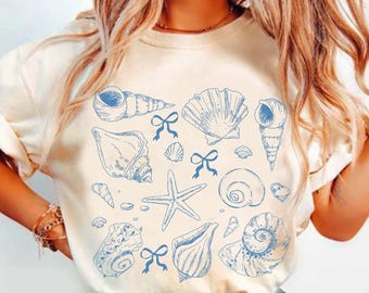 Coquette Seashell Png, Retro Summer Png, Summer Vibes Png, Beach Png, Coastal Png, Summer Coquette Png, Vintage Summer Png, Girls Trip Png