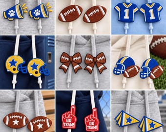 Football Hoodie String Charm Embroidery Bundle, In-the-Hoop Design, Instant Download PES JEF VP3