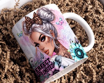 Daily Affirmations Mug Wrap Sublimation Mug Design Templates PNG, 11oz & 15oz snarky funny Mug PNG, Coffee Cup Template, PNG File Digital
