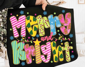 Merry and bright PNG, Preppy Merry Christmas Png, Christmas Coquette Sublimation Png, Glitter Christmas Shirt Png, Xmas png, Christmas Tree