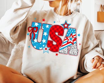 Preppy USA Coquette Png, Retro USA Png, 4th of July Png, America Brushstroke Png, Girly USA Png, Preppy Memorial Day png, America png