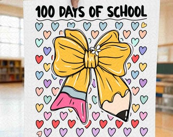 100 Days Of School Png Teacher Coquette Bow Pencil 100 Days Kids Png Hearts Shirt Design