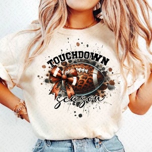 Touchdown Season Coquette Png, Coquette Football png, Football Mom png, Football and Bows png, Football Mama png, Football Season png